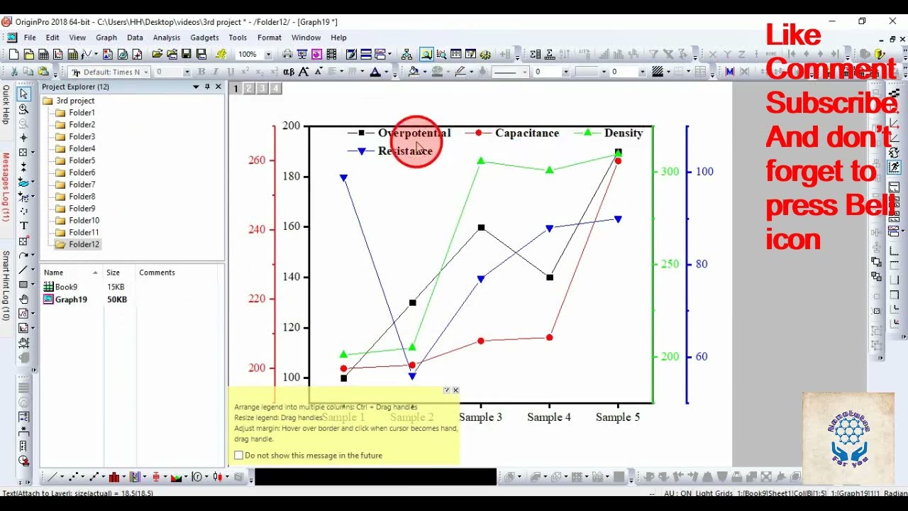 How to make a Multi Y Plot using origin