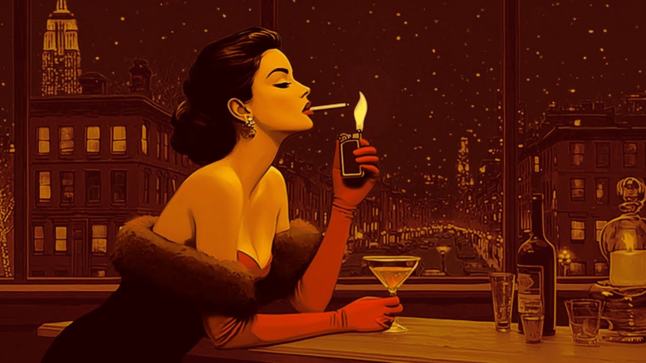 winter’s cold whispers, midnight draws me closer – 1940s JAZZ