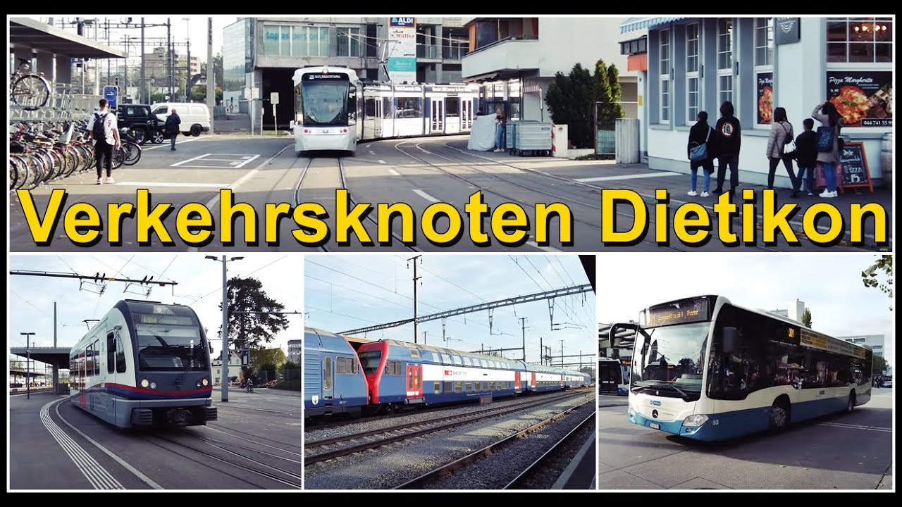 Verkehrsknoten Bahnhof Dietikon / Limmattalbahn / Berg Dietikon Bahn / S-Bahn / Limmat Busse