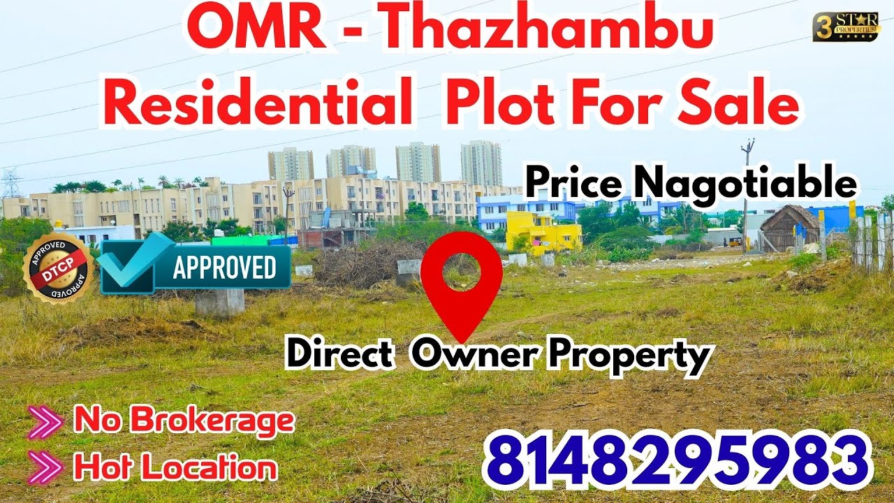 OMR - Thazhambur Low Budget Residential Plot For Sale #omrplots #plots #residential  #navalurplots
