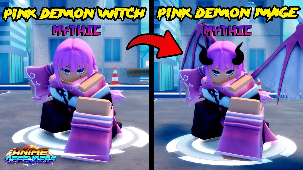 PINK DEMON MAGE MYTHIC UNIT SHOWCASE - ANIME DEFENDERS