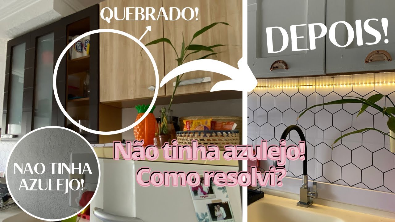 Armários destruídos consegui reformar!Transformando a cozinha parte 1 - Gisele Souza
