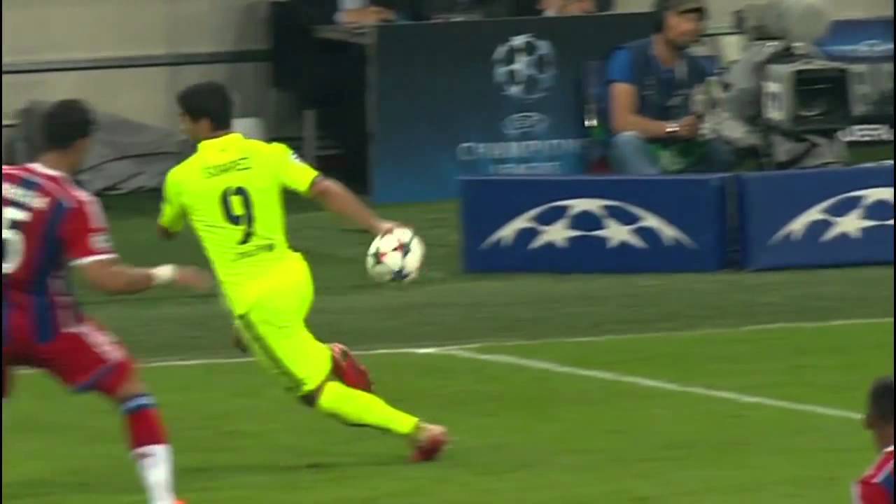 Luiz Su&aacute;rez Fooling Flick vs. Bayern Munich (2015) AMAZING!!