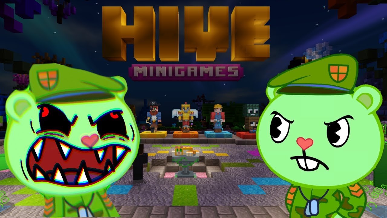 Fliqpy and Flippy play Minecraft (On The Hive) #happytreefriends #flippy #fliqpy