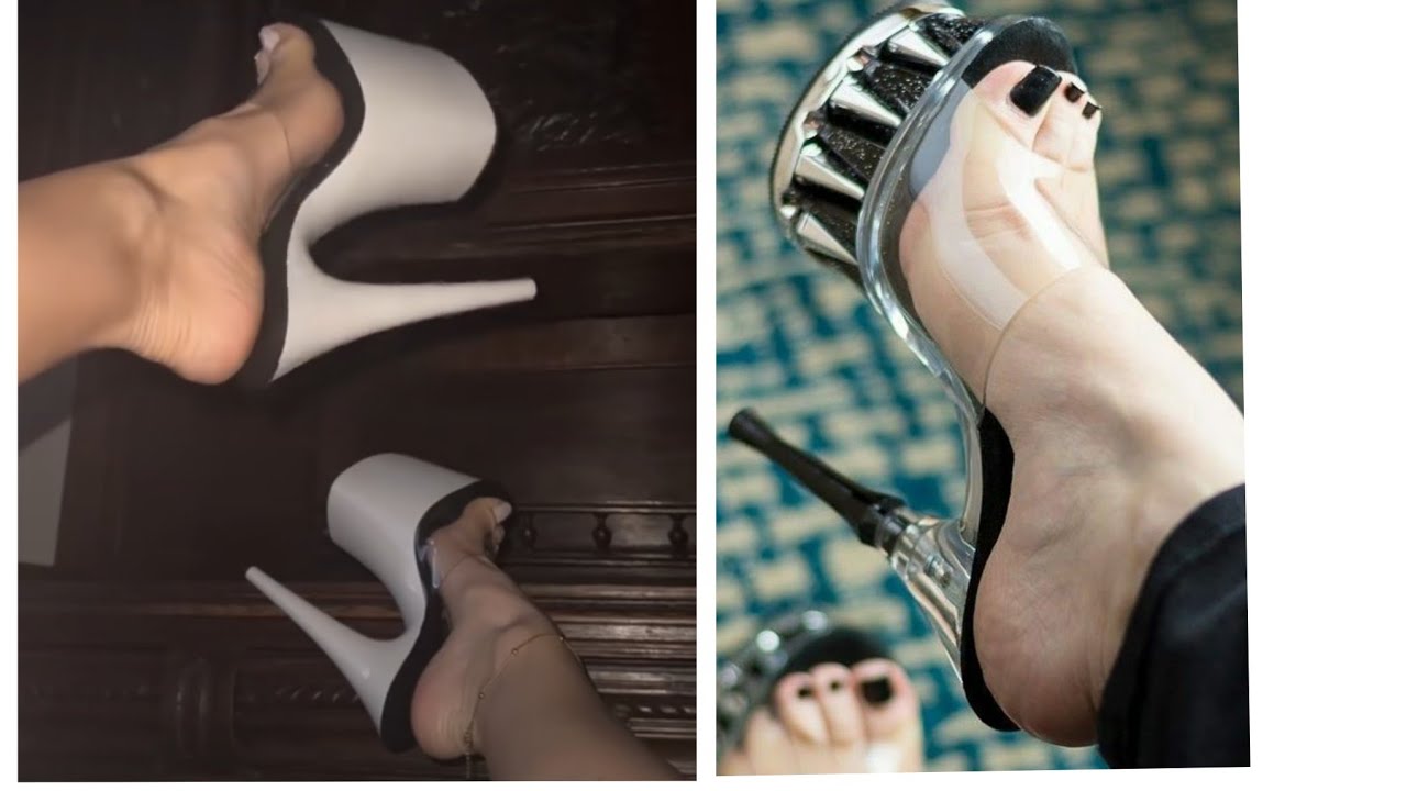 Awesome and nice collection of platform transparent sandals //high heel mule sandals for ladies.