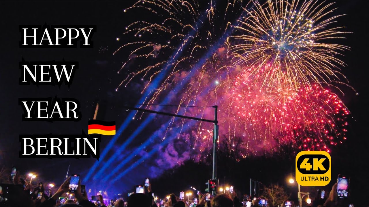 Brandenburg Gate New Year's Eve Fireworks Extravaganza 🎆✨ - A Night to Remember! 🎉🥂 4K
