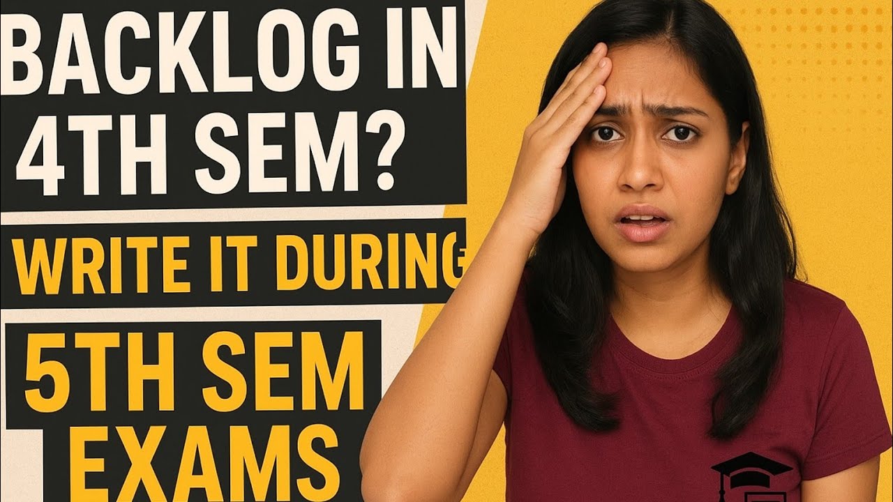 Backlog in 4th sem?[Summer sem is the boon to uh]