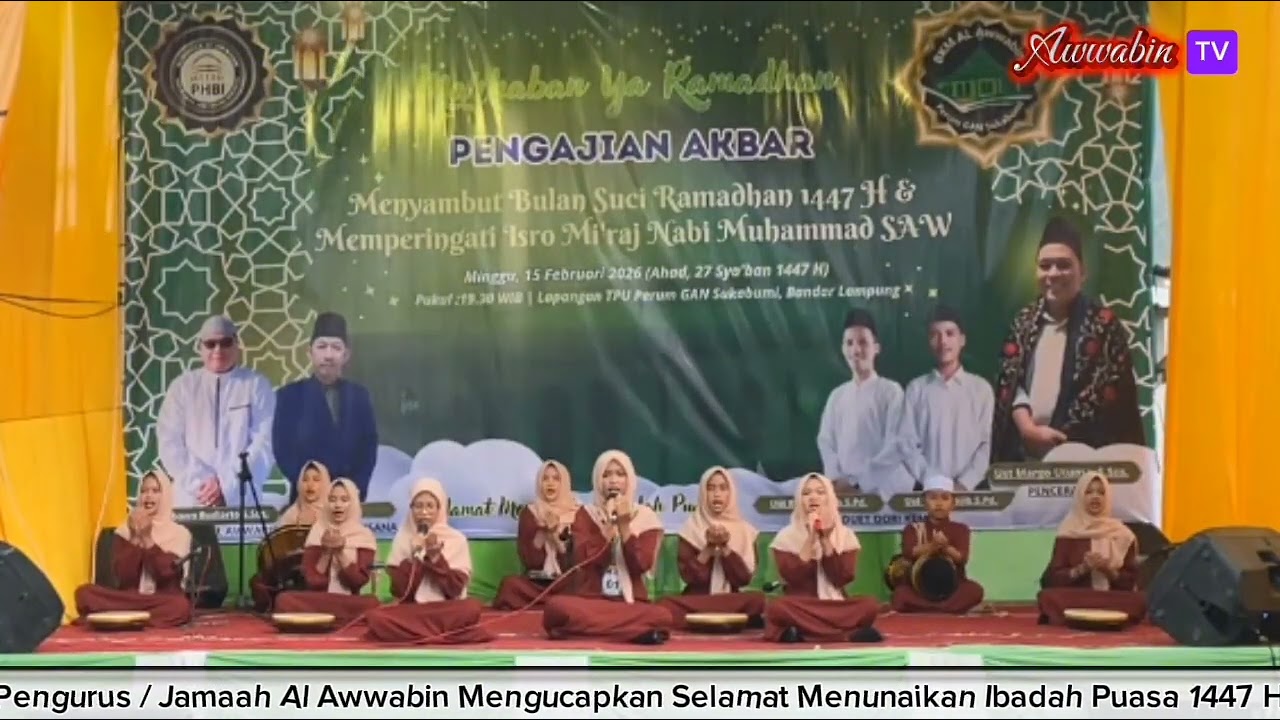 TAMPIL PERCAYA DIRI, HADROH TPQ AL AWWABIN PUKAU RATUSAN PENONTON RAIH JUARA II FESTIVAL HADROH 