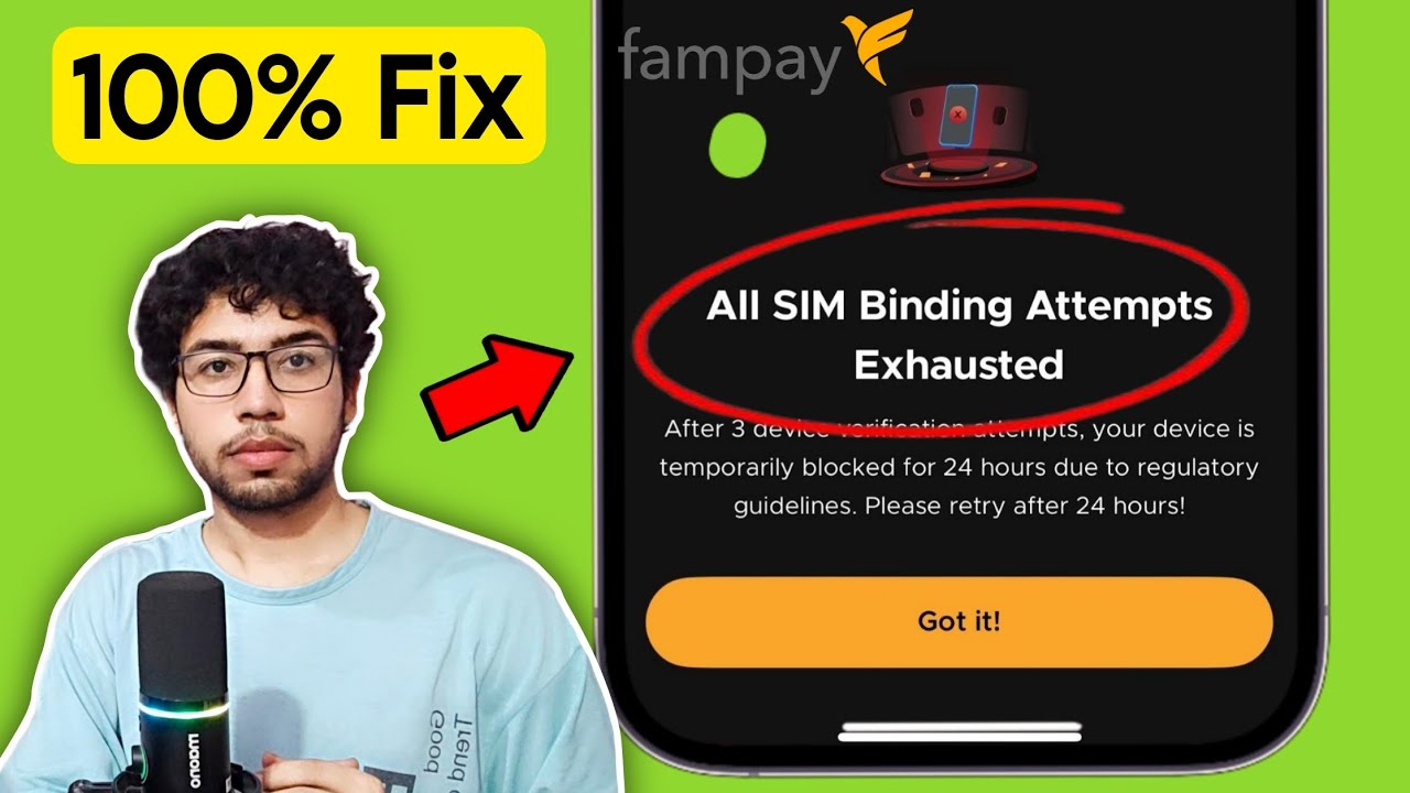 all sim binding limit exhausted fampay | fampay all sim binding attempts exhausted problem