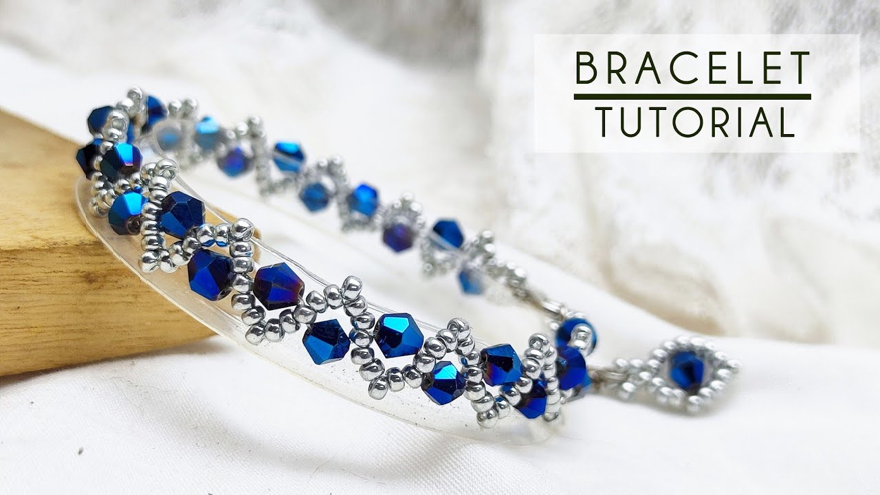 DIY beaded bracelet/ how to make beautiful bracelet with seed beads and bicone Crystal very easy