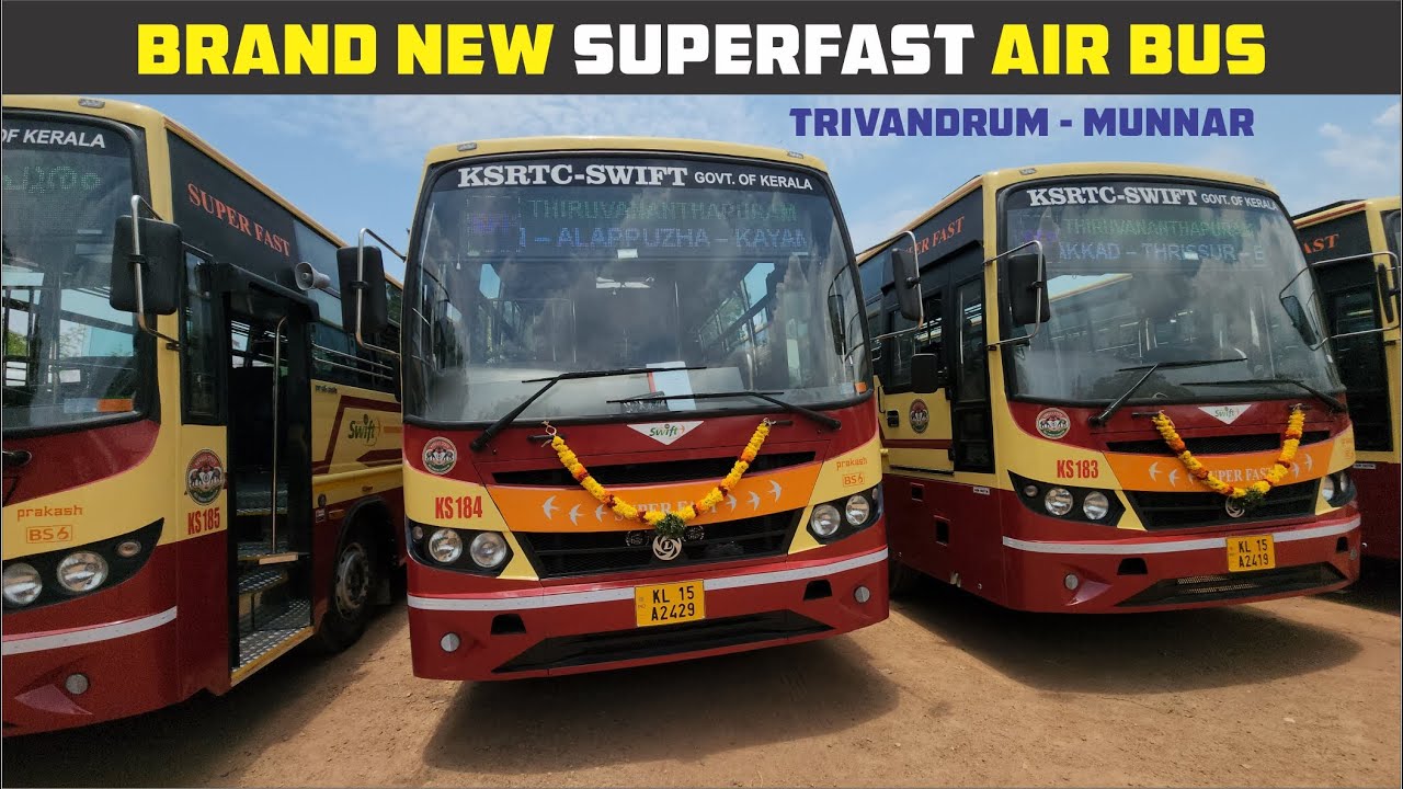 INAUGURAL KSRTC SUPER FAST AIR BUS  YATHRA ( TRIVANDRUM TO KOTTAYAM ) സൂപ്പർ ഫാസ്റ്റ് ഇനി എയർ ബസ്