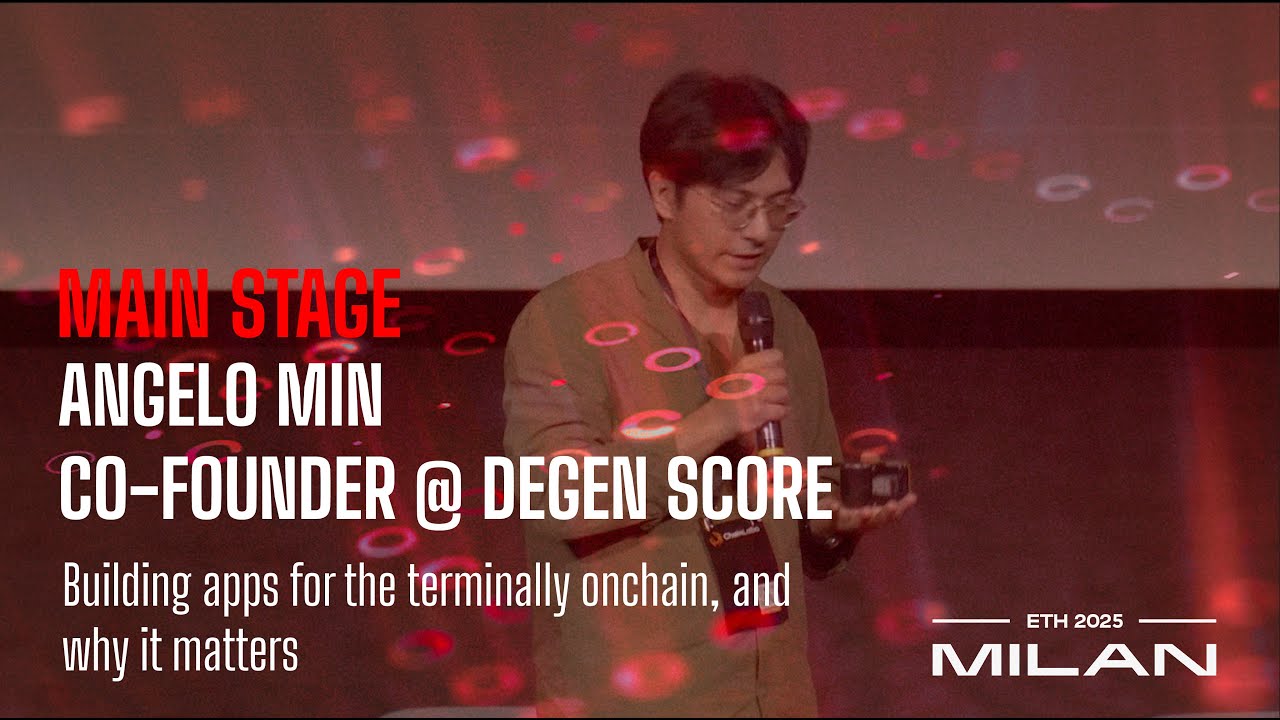 Building apps for the terminally onchain, and why it matters - Angelo Min CO-FOUNDER @ DEGEN SCORE