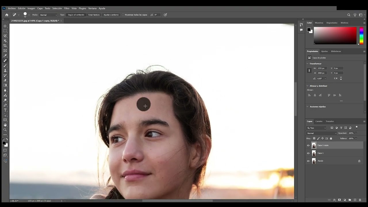 Tutorial básico de retoque en Photoshop