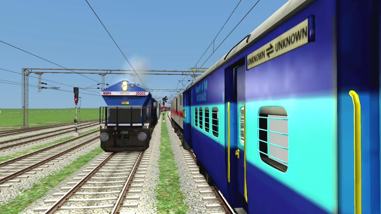 TWO TRAINS CROSSING SAME ROUTE - INDIAN TRAIN SIMULATOR GAMEPLAY | TRAIN SIMULATOR CLASSIC 2024 