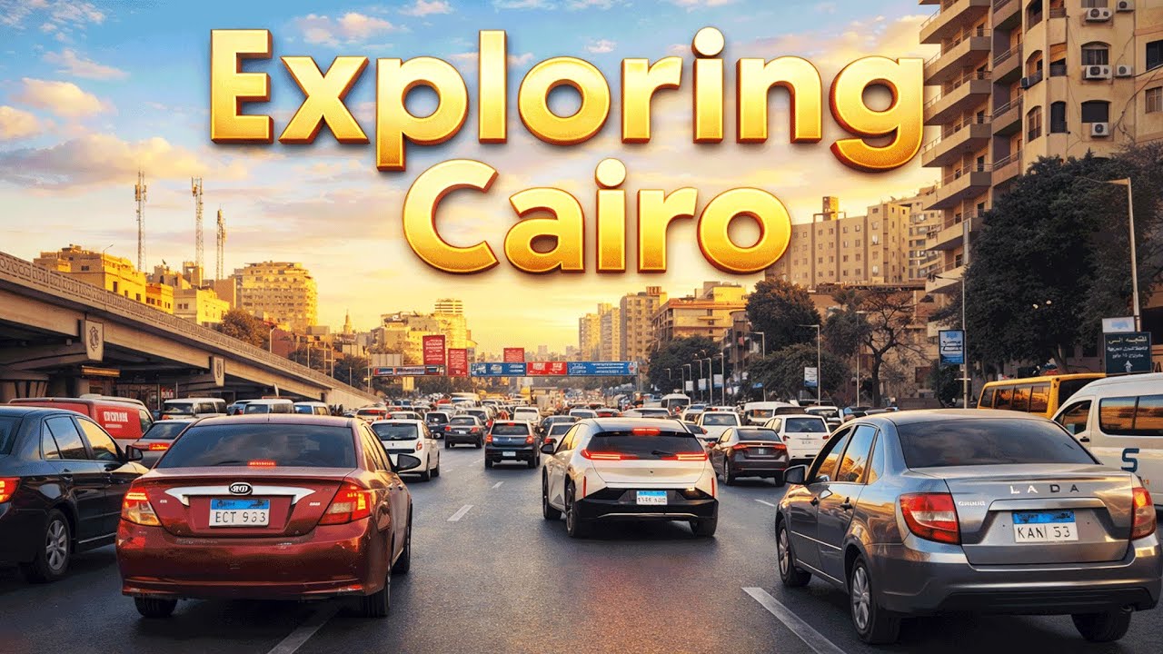 Exploring Cairo Streets | Busy Roads, High Bridges & Nile Views