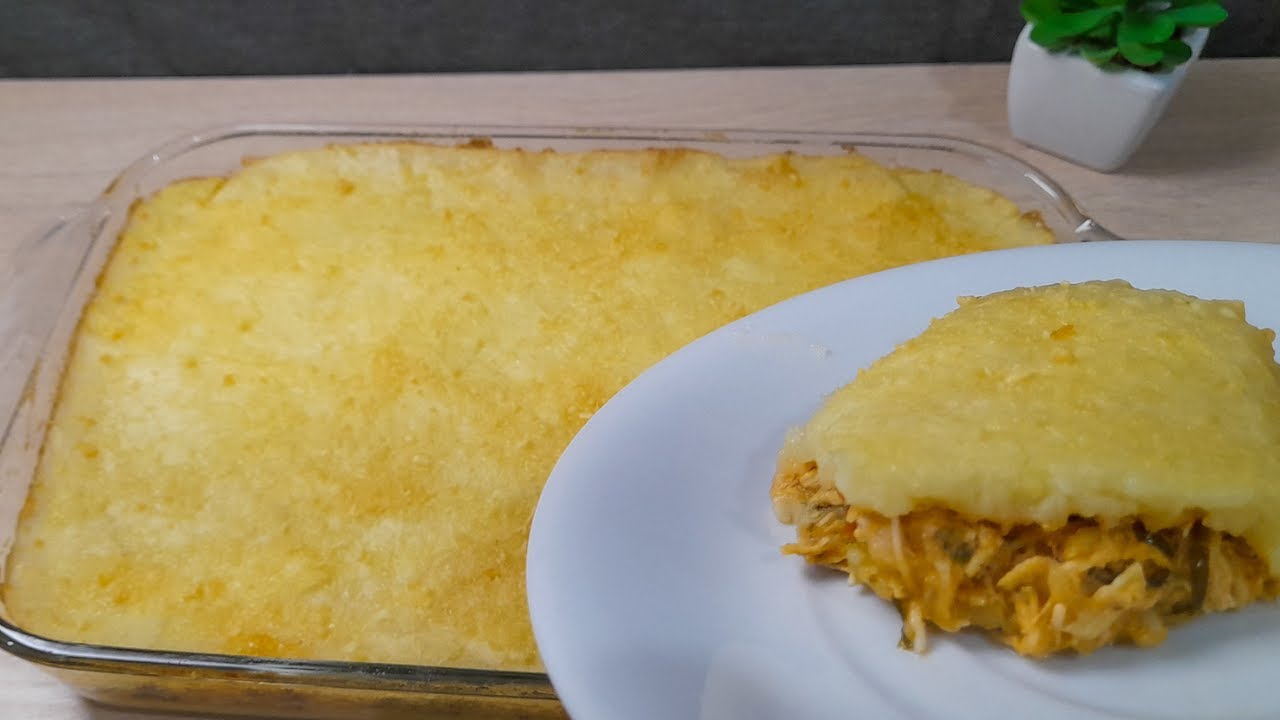 ESCONDIDINHO DE FRANGO COM BATATA, SIMPLES, FÁCIL E RÁPIDO DE FAZER!