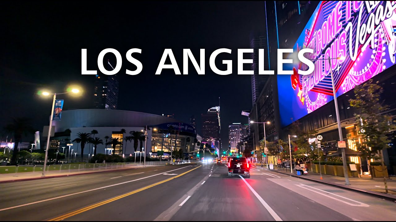 Iconic Scenic LA Drive | Beverly Hills to Downtown Los Angeles at Night [4K HDR]