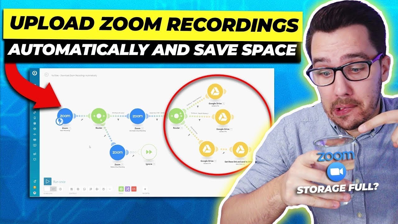 Always keep your Zoom Cloud Storage free | Make.com (formerly Integromat) Tutorial 2023