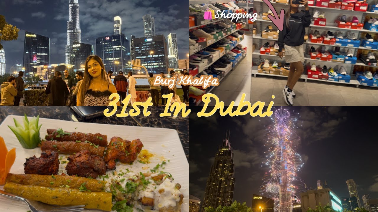 How We Celebrate 31st Eve in Dubai 🇦🇪|| Shopping,Food, Fun & Fireworks Show At Burj Khalifa||