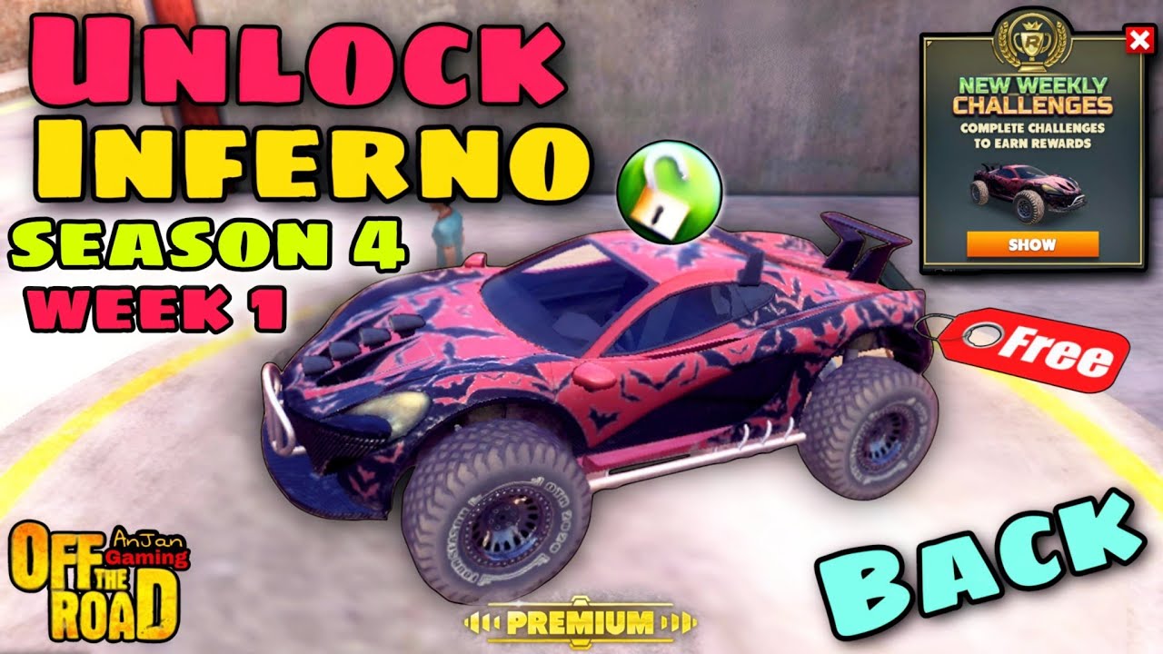 How To Unlock Off The Road INFERNO For FREE😱😍🔥||Otr V1.18 Inferno New Ranked Race Season 4 Week 1😮🎁