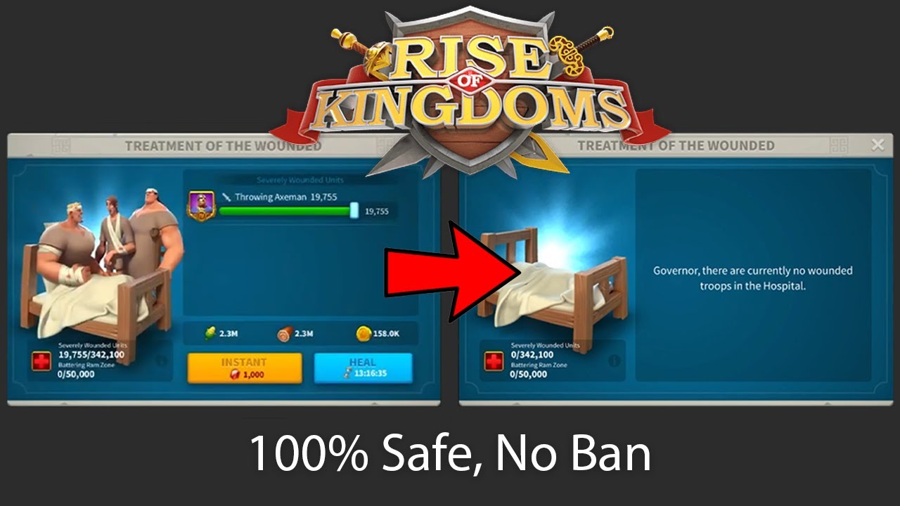 Healing Speedups Hack Without Getting Banned - Rise of Kingdoms