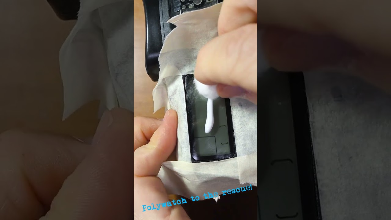 Removing scratches from plastic using Polywatch