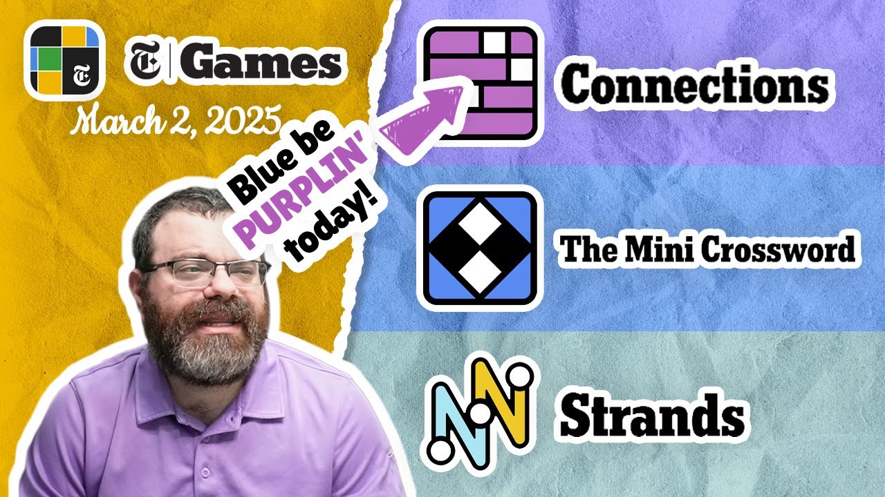 NYT Connections, Mini Crossword, and Strands | March 2, 2025