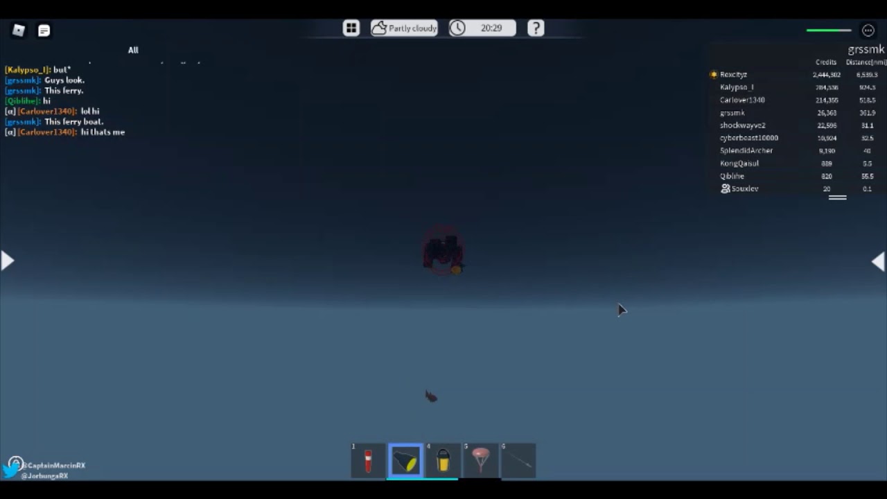 Roblox ship simulator Ferry boat hit my sail boat.