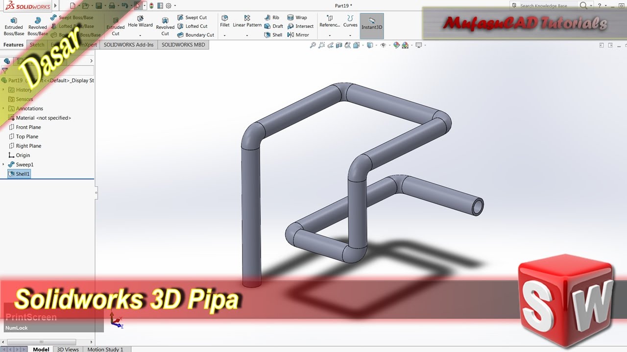 Cara Membuat 3d Pipa Di Solidworks