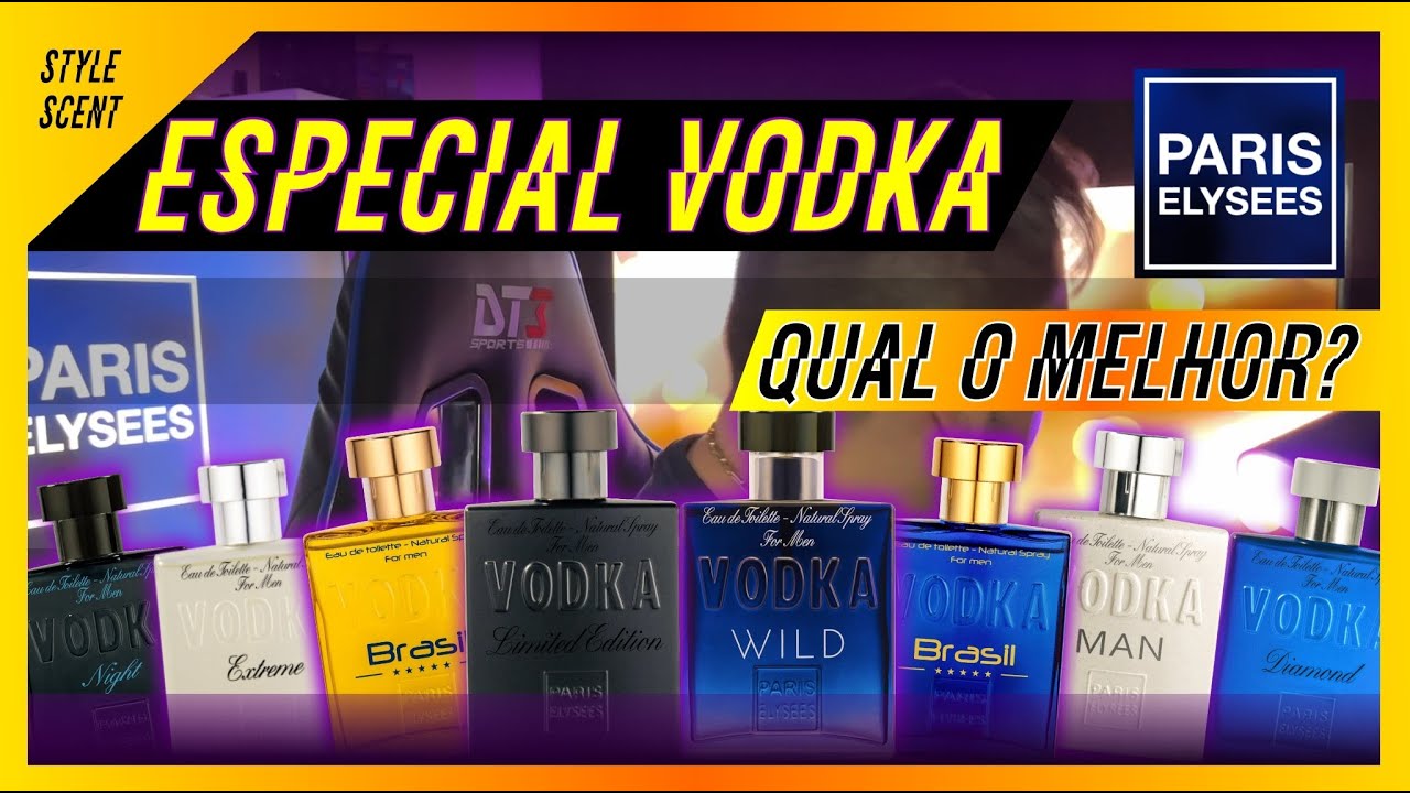 PERFUMES VODKA - ESPECIAL DA LINHA VODKA DE PARIS ELYSEES - Os mais vendidos da PE