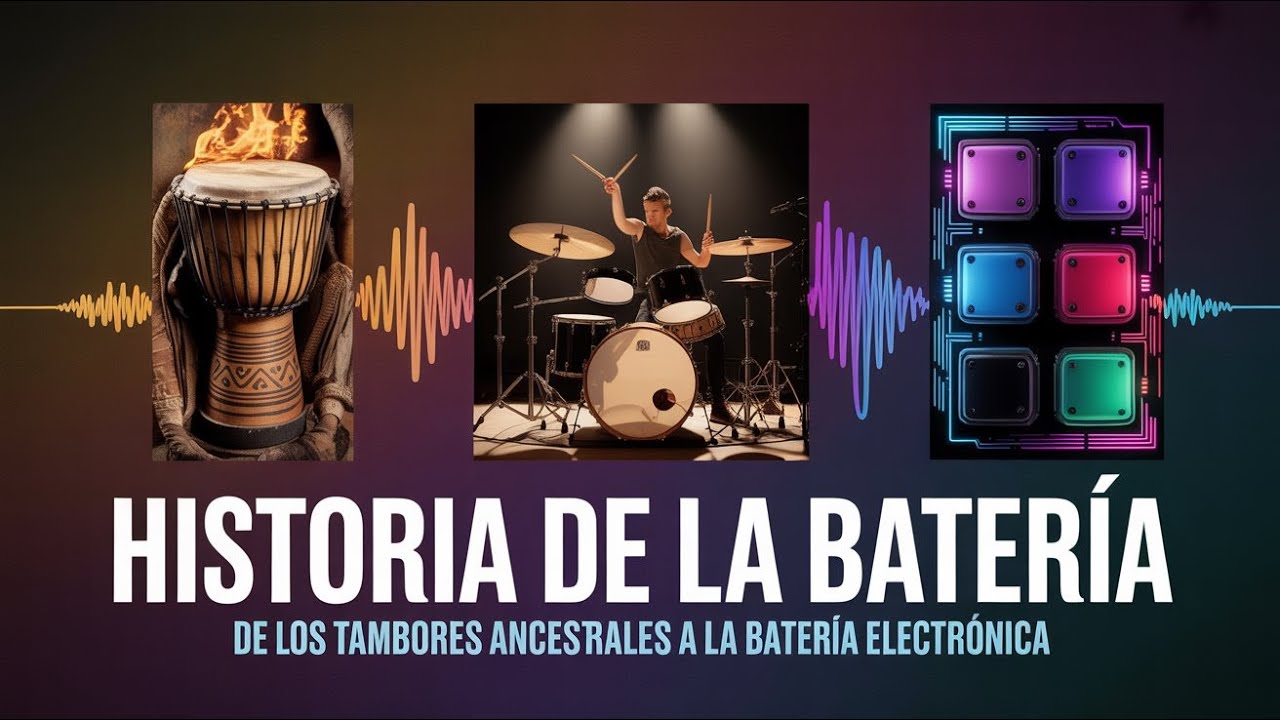 La Historia de la Bateria  De los tambores ancestrales a la bateria electronica