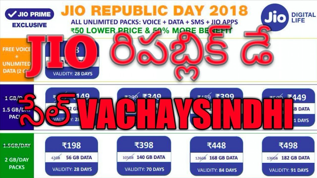 Jio Republic Day 2018 offer will give 50 percent extra data benefits