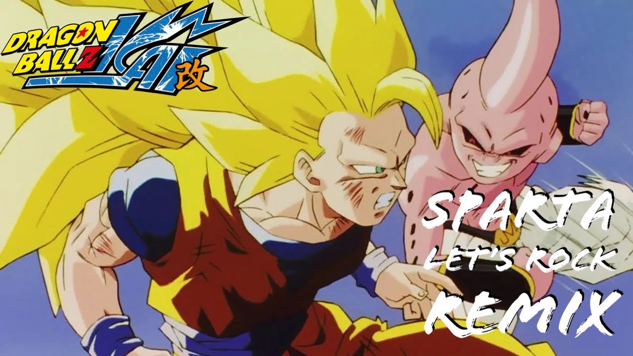 (DBZ Kai) SSJ3 Goku vs Kid Buu  - Sparta Let's Rock Remix