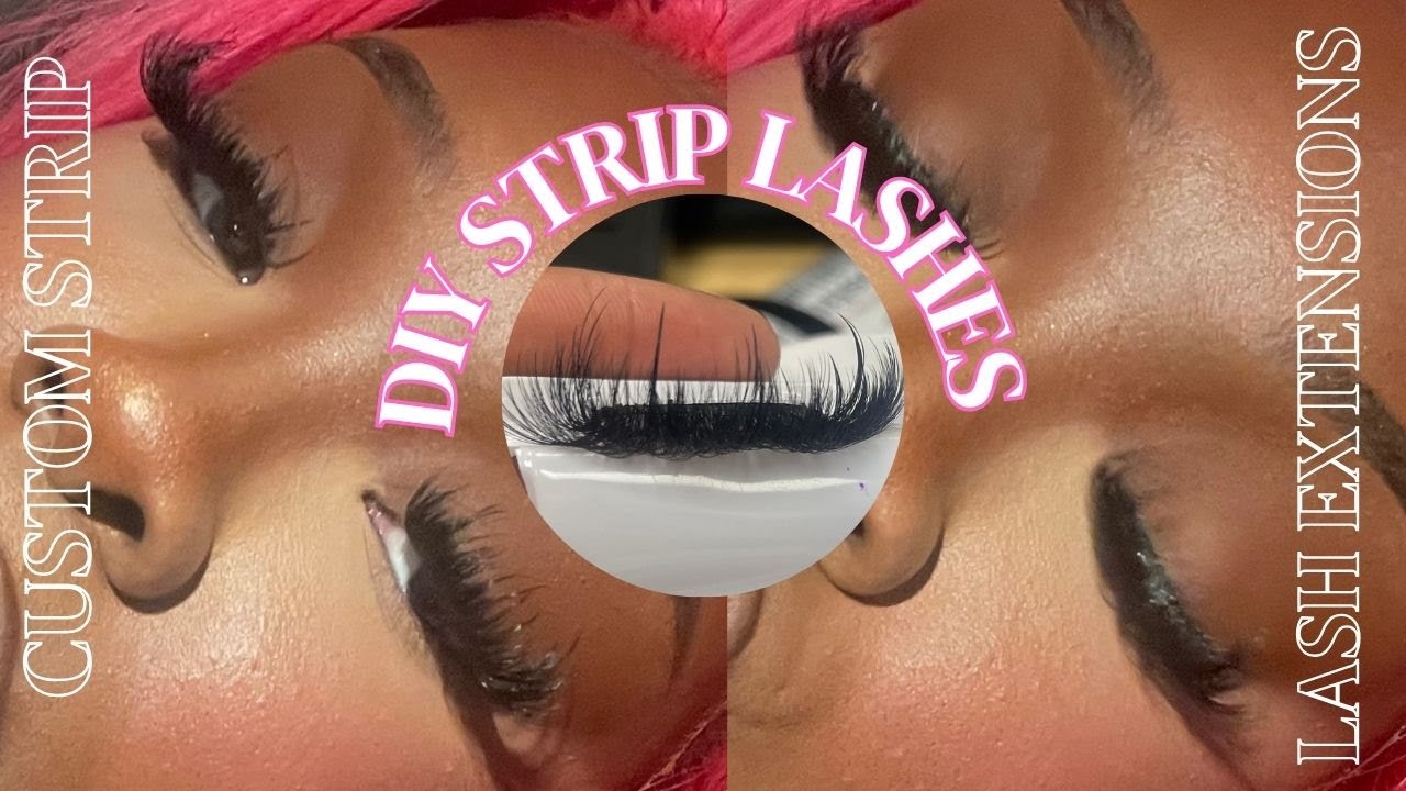 HOW TO: CUSTOM LASH EXTENSION STRIPS! | DIY Wispy Volume Lash Strips! Erica Danley