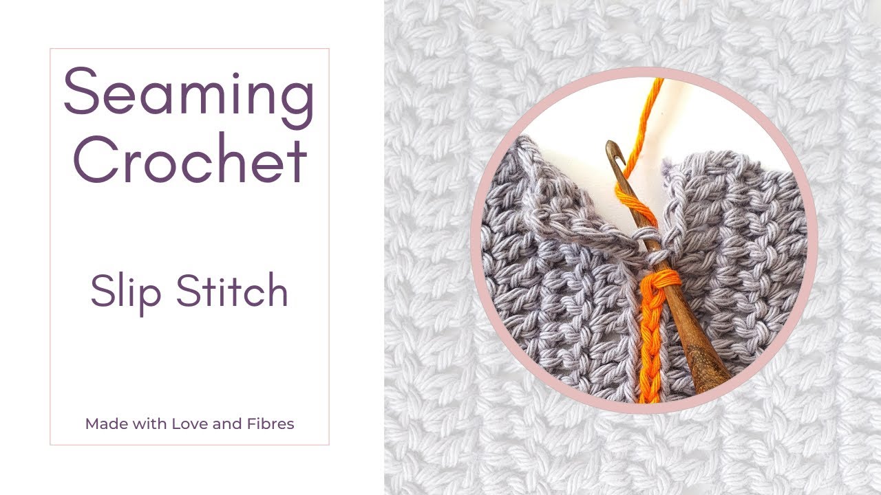How to seam crochet stitches using a slip stitch crochet join: sl-st in BLO join