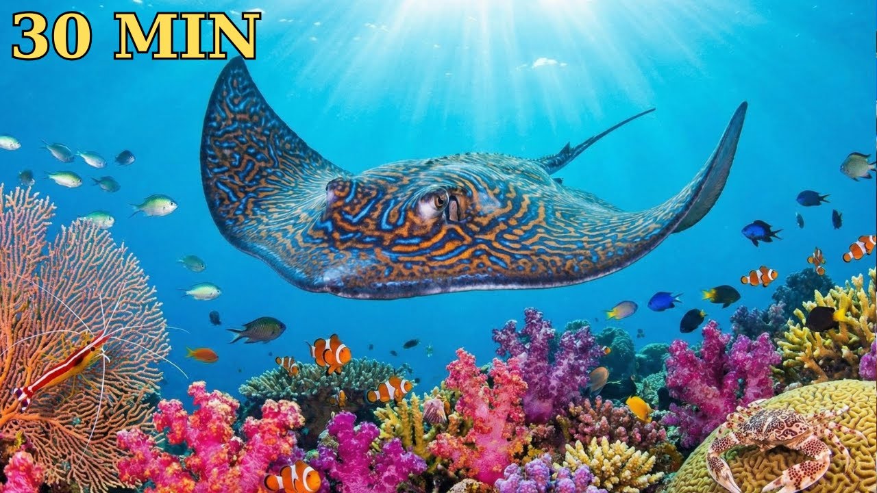 Magical Underwater World 4K 🦄 | 30 Minutes of Exploring Colorful Ocean