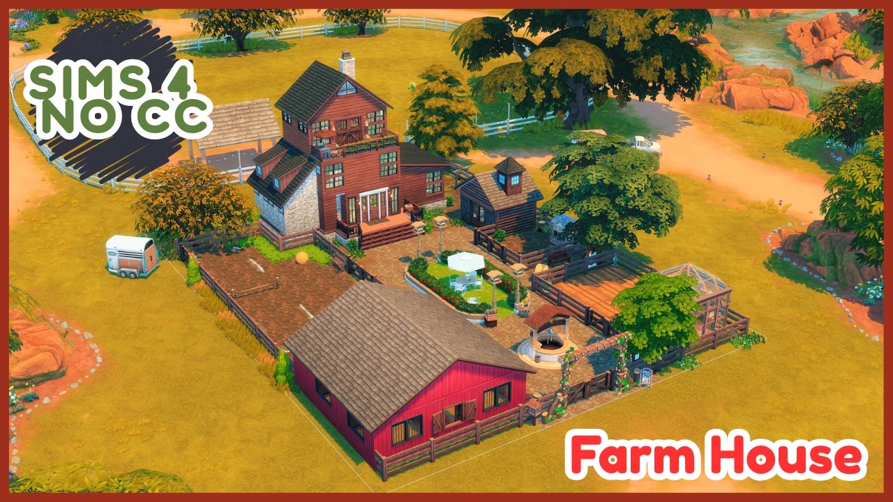 The Sims 4 Ranch Life 🐎 No CC Family Farmhouse | Forever Save File