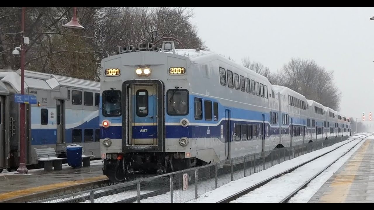 Canada: Exo Train services at Gare Montréal-Ouest / Montreal West Station.