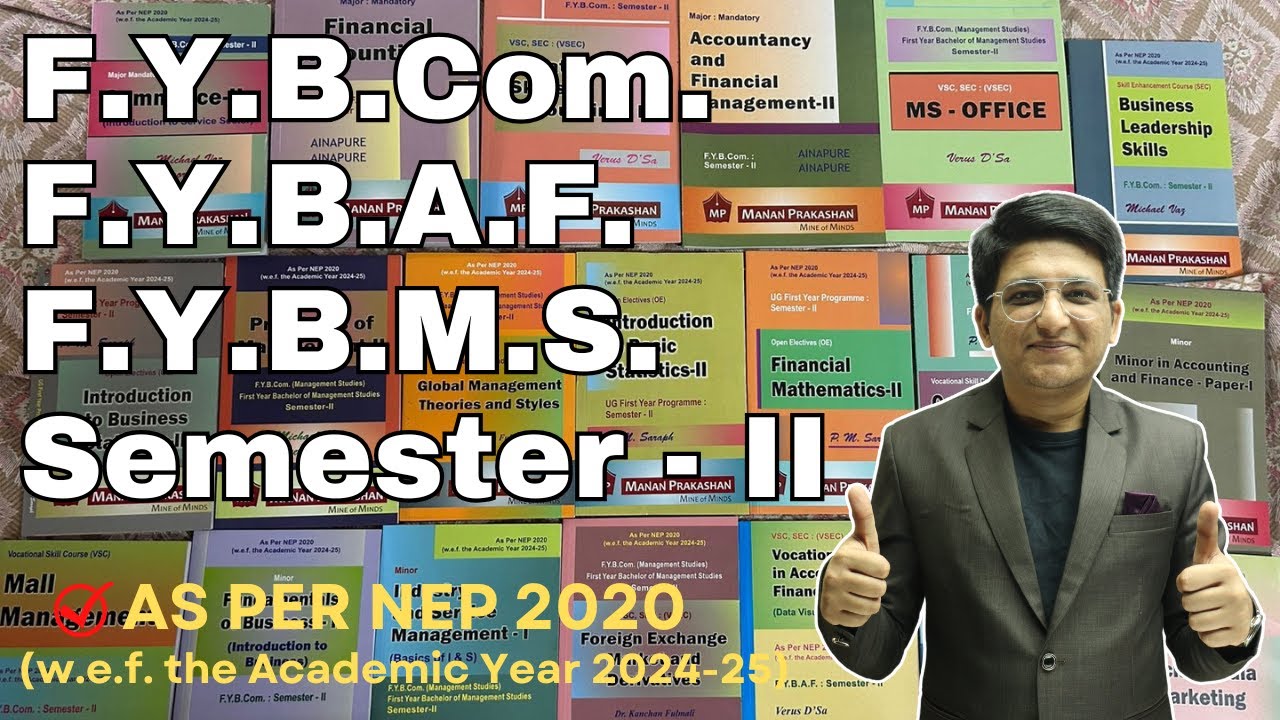 FYBCom FYBAF FYBMS New Books | Semester - 2 All New Books | Semester 2 Portions | As Per NEP 2020