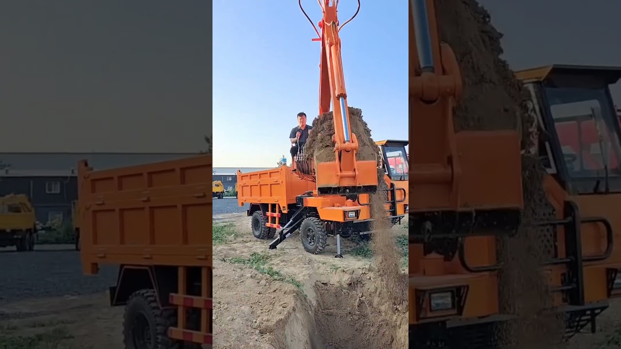 loading dump trucks with excavator 🫶