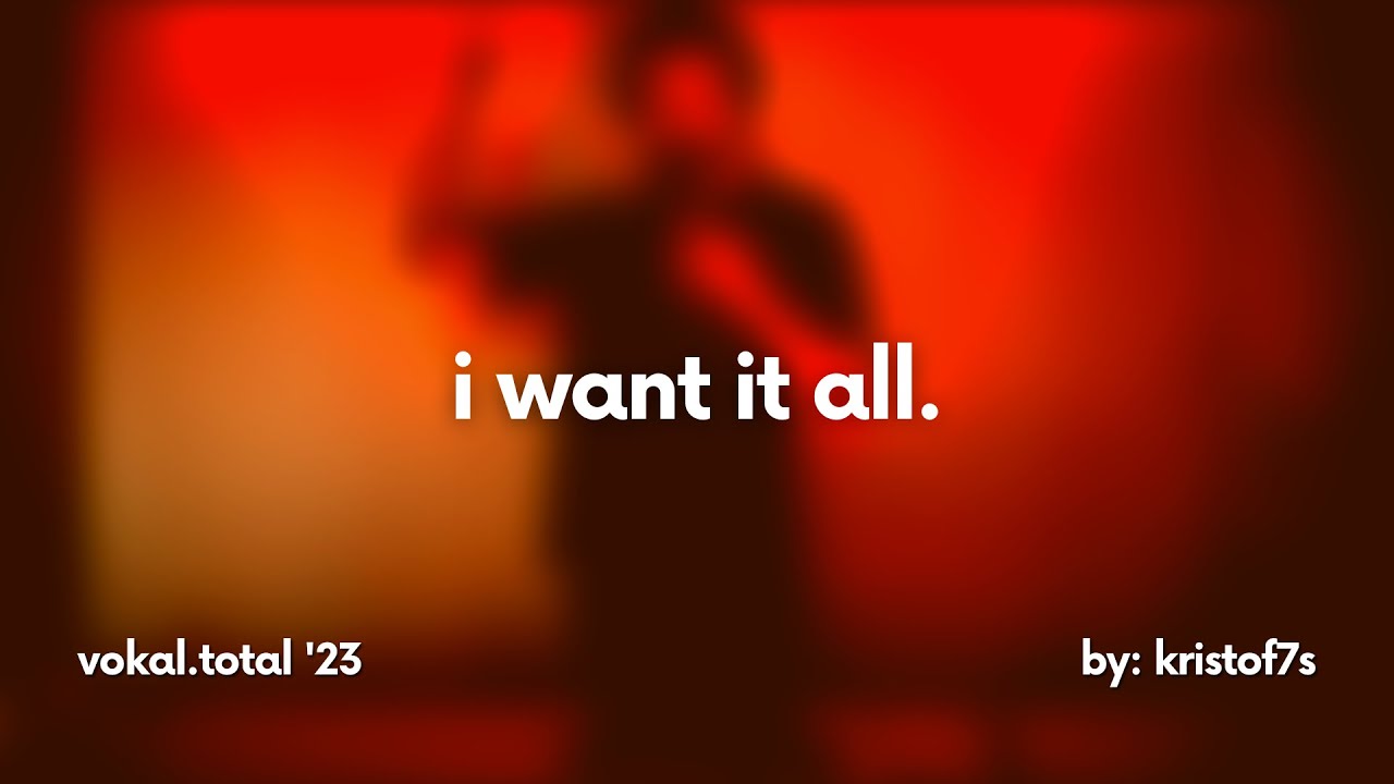 Kristof7s - I Want It All - vokal.total '23 loop champion ROUND 2 - with Loopy Pro