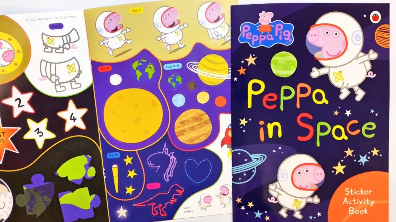 Peppa in Space Sticker Activity Book for kids and toddlers