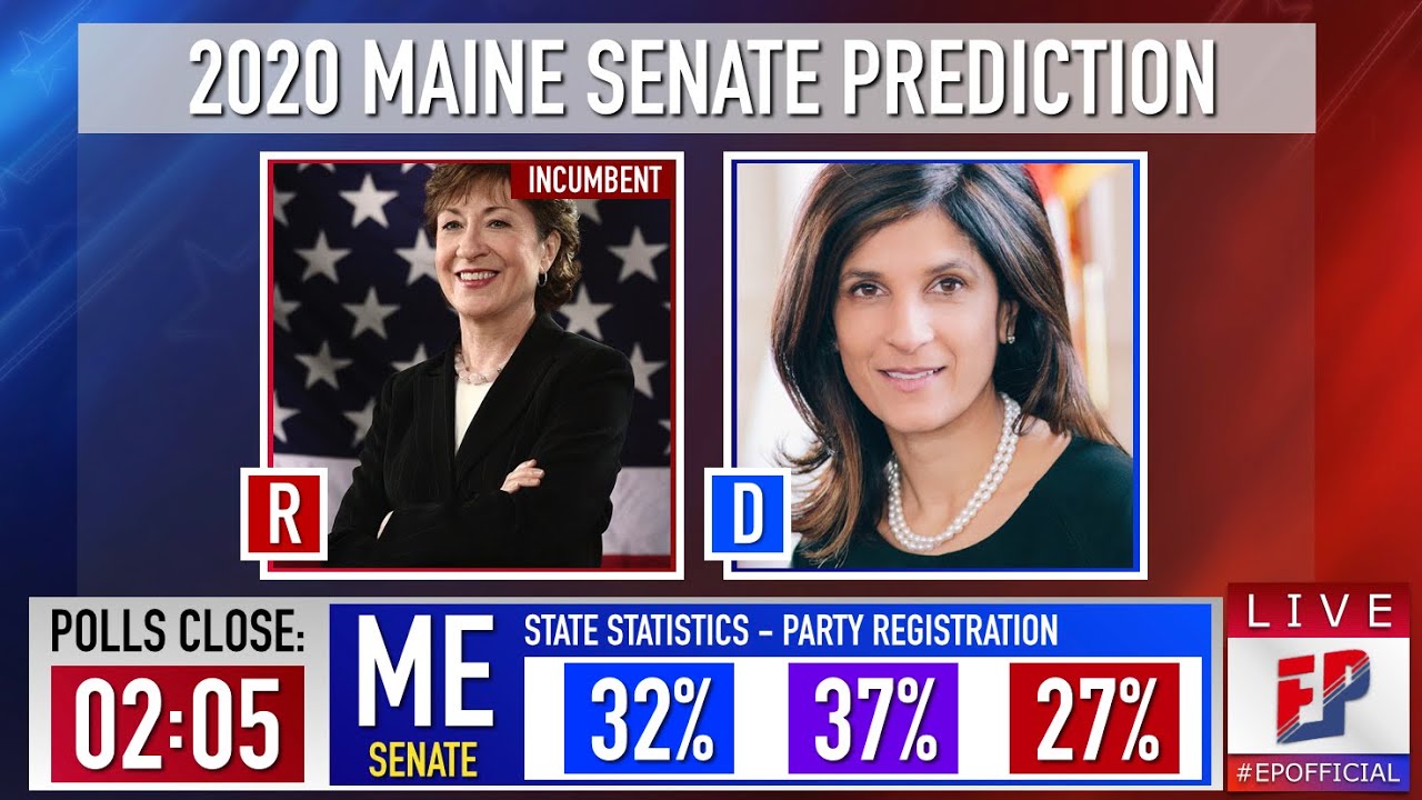 2020 Maine Senate Prediction | Susan Collins vs Sara Gideon