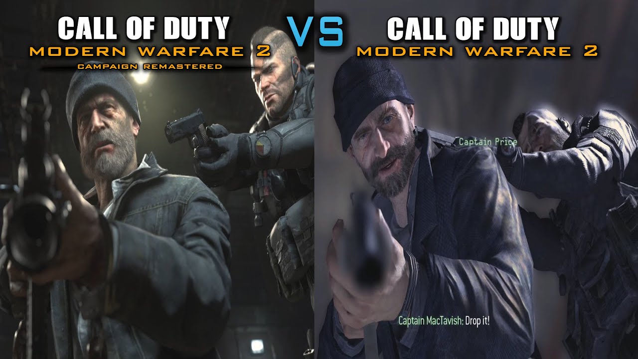 4K Call of duty Modern warfare 2 Campaign Remastered VS Original All Cut-scenes and extra animation