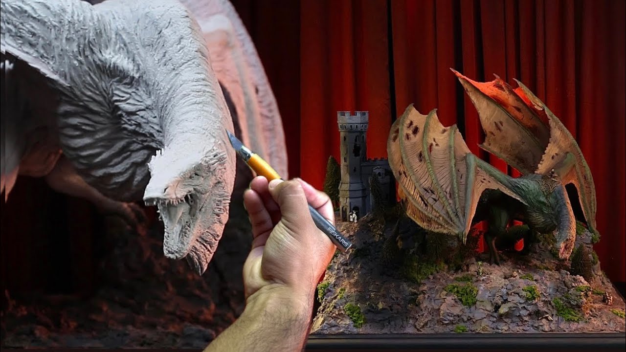 Vhagar Sculpture | Diorama. House Of The Dragon
