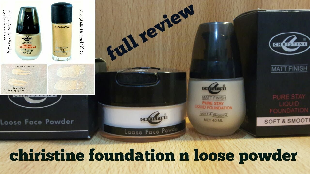 Christine foundation n loose powder review/best pakistani products /full review in urdu /hindi