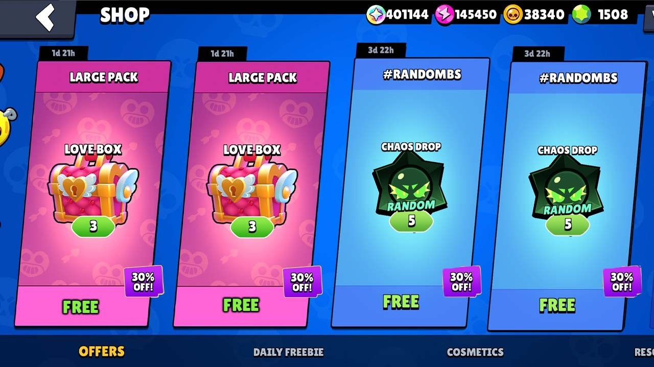 OOOOO!! 😱😍FREE NEW CHAOS LOVE GIFTS IN SHOP!!🫨😱 BRAWL STARS NEW UPDATE😁🎁