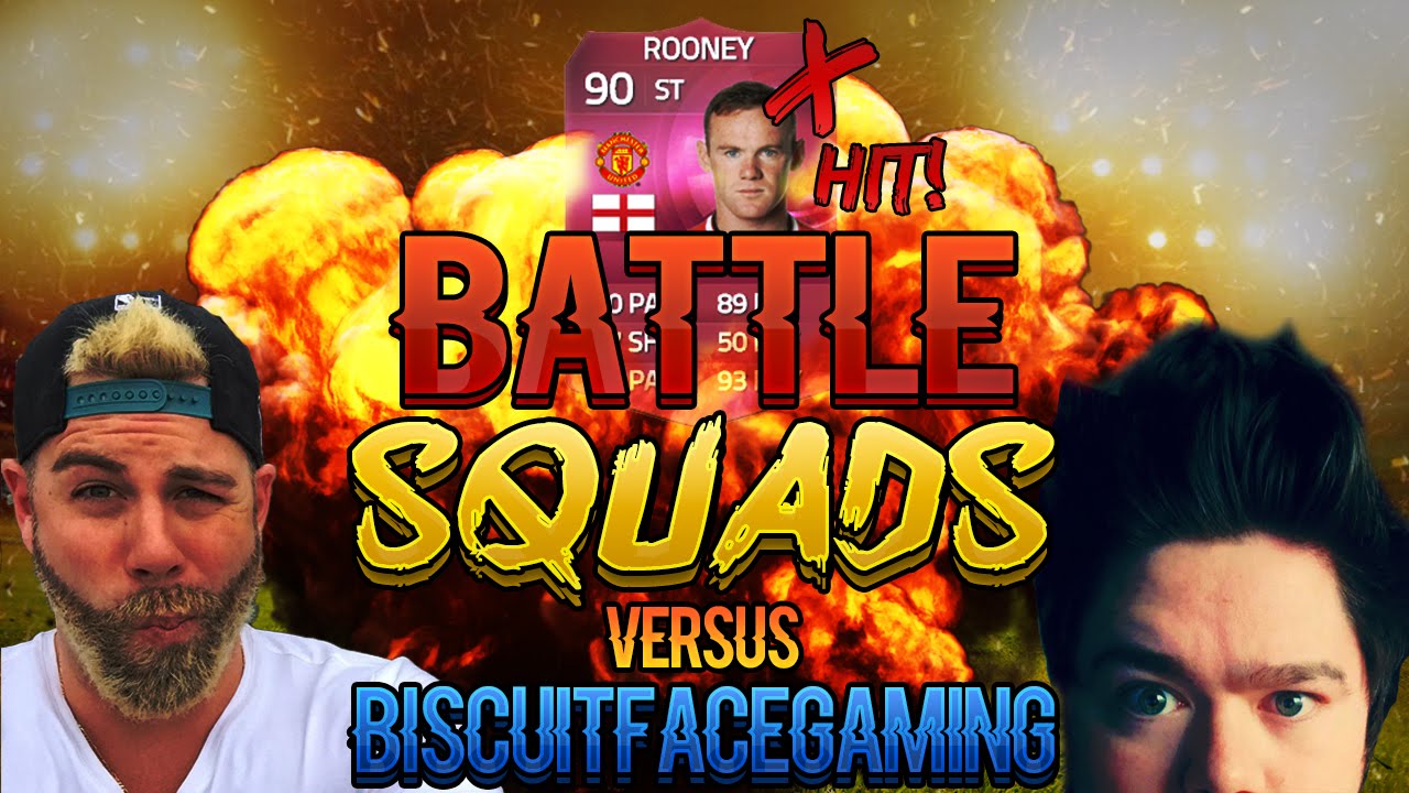 BATTLE SQUADS vs BiscuitFaceGaming! PINK ROONEY and SQUAD DISCARD!!!! FUTTIES FIFA 15