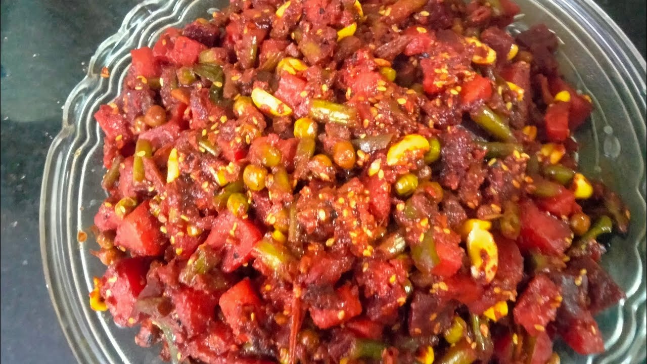 নিরামিষ সুস্বাদু গাজর  বিন্স বিটের রেসিপি। 