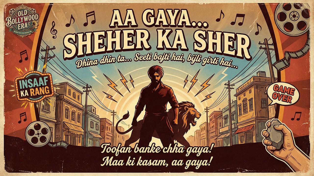 Aa Gaya… Sheher Ka Sher 🦁 | Retro Bollywood Action Anthem (AI Generated)